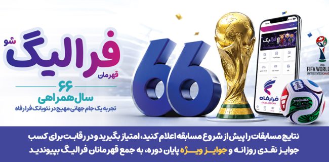 فهرست برندگان ۲ الی ۵ تیر ماه طرح «فرالیگ» بانک رفاه کارگران اعلام شد