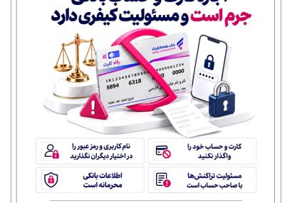 جاره کارت و حساب بانکی جرم است و مسئولیت کیفری دارد